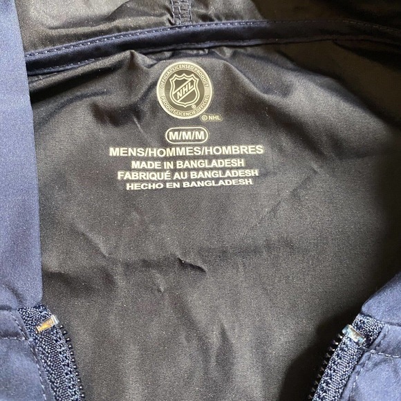 NHL Columbus Blue Jackets 1/4 Zip Pullover Windbreaker Mens M Pockets New - Picture 5 of 10